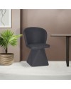 Set 2 Sedie girevoli Piyan in tessuto grigio scuro – Eleganza contemporanea