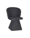 Set 2 Sedie girevoli Piyan in tessuto grigio scuro – Eleganza contemporanea