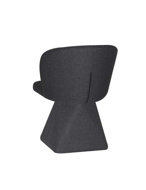 Set 2 Sedie girevoli Piyan in tessuto grigio scuro – Eleganza contemporanea