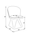 Set 2 Sedie girevoli Piyan in tessuto grigio scuro – Eleganza contemporanea