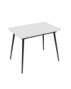 Tavolo allungabile e girevole bianco Lilis 90x60x75H