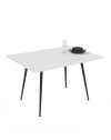 Tavolo allungabile e girevole bianco Lilis 90x60x75H