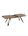 Tavolo allungabile Merkur con gambe in metallo sagomate e piano colore rovere hazar frassino 190x103x76H