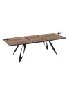 Tavolo allungabile Merkur con gambe in metallo sagomate e piano colore rovere hazar frassino 190x103x76H
