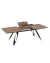 Tavolo allungabile Merkur con gambe in metallo sagomate e piano colore rovere hazar frassino 190x103x76H