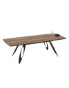 Tavolo allungabile Merkur con gambe in metallo sagomate e piano colore rovere hazar frassino 190x103x76H