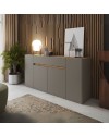 Madia Nordik 4 ante e 1 cassetto in grigio congo e rovere wotan 170x39.6x85H – Stile e funzionalità