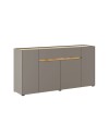 Madia Nordik 4 ante e 1 cassetto in grigio congo e rovere wotan 170x39.6x85H – Stile e funzionalità