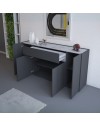 Madia Nordik 4 ante e 1 cassetto in antracite e bianco 170x39.6x85H – Stile e funzionalità