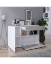 Madia Astra cemento e bianco con 2 ante cassetto e vano a giorno 130x41.2x82H
