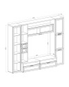 Parete attrezzata colore bianco Foresta 270x50x213H
