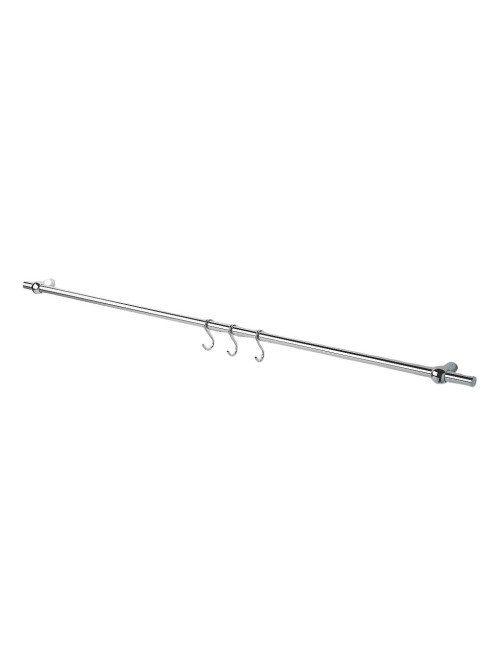 Asta appendi mestoli acciaio lucido 90 centimetri 4 ganci KITCROMO90