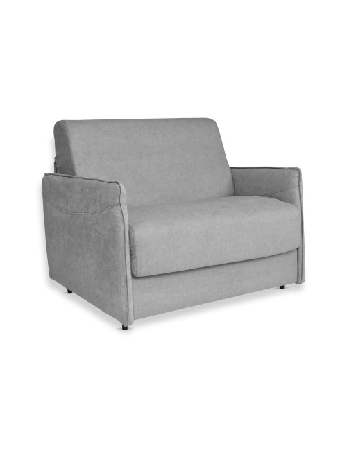 Poltrona letto Piri grigio con rete elettrosaldata e materasso – Il comfort che si apre al bisogno