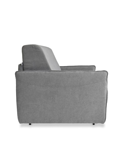 Poltrona letto Piri grigio con rete elettrosaldata e materasso – Il comfort che si apre al bisogno