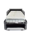 Poltrona letto Piri grigio con rete elettrosaldata e materasso – Il comfort che si apre al bisogno