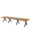 Tavolo allungabile Dava con piano rovere e gambe in metallo nero 200x100x74H