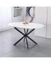 Tavolo rotondo allungabile Rut bianco 100x100x77H – Design moderno e praticità quotidiana