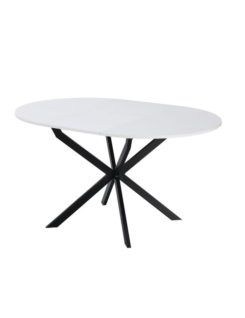Tavolo rotondo allungabile Rut bianco 100x100x77H – Design moderno e praticità quotidiana
