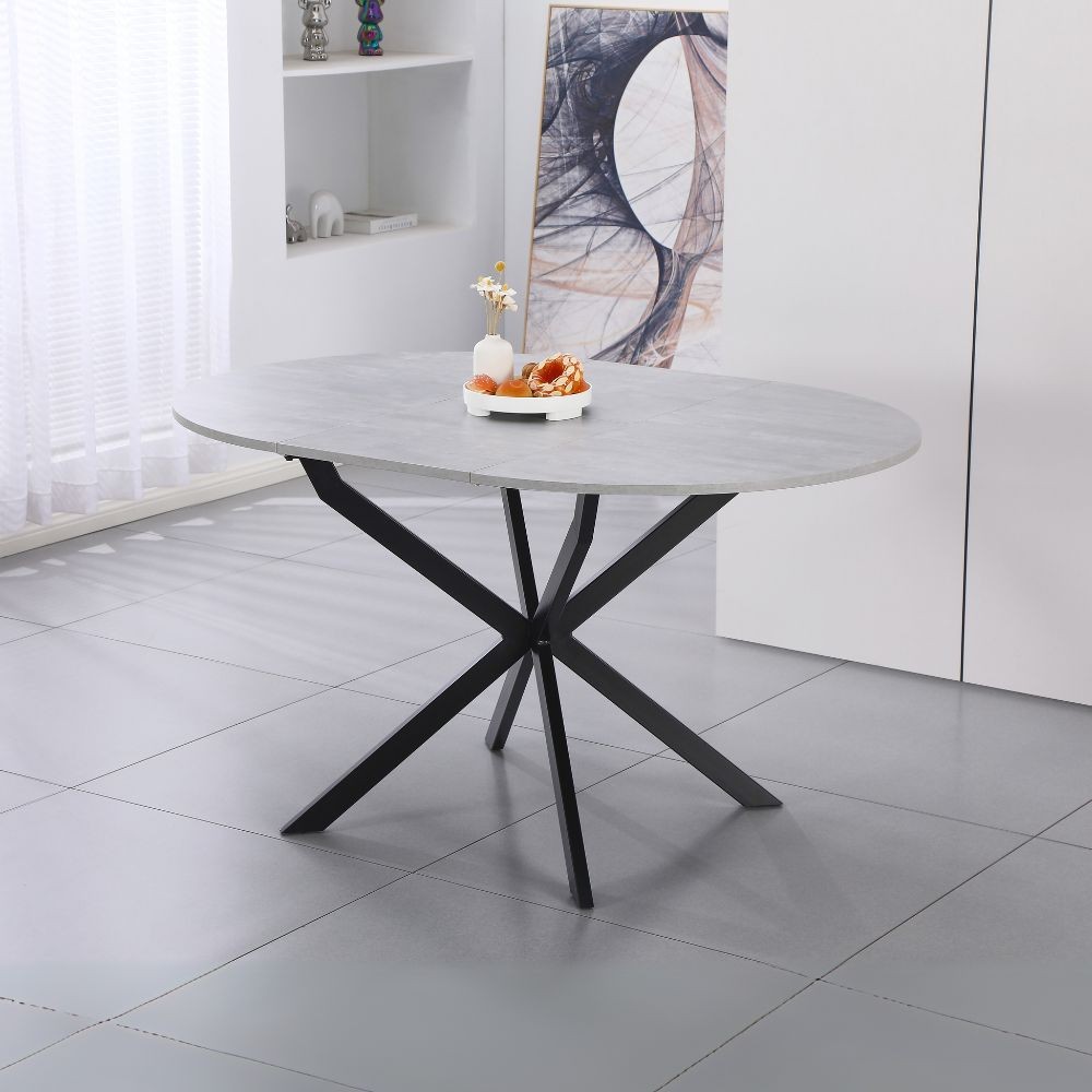 Tavolo rotondo allungabile Rut cemento 100x100x77H – Design moderno e praticità quotidiana