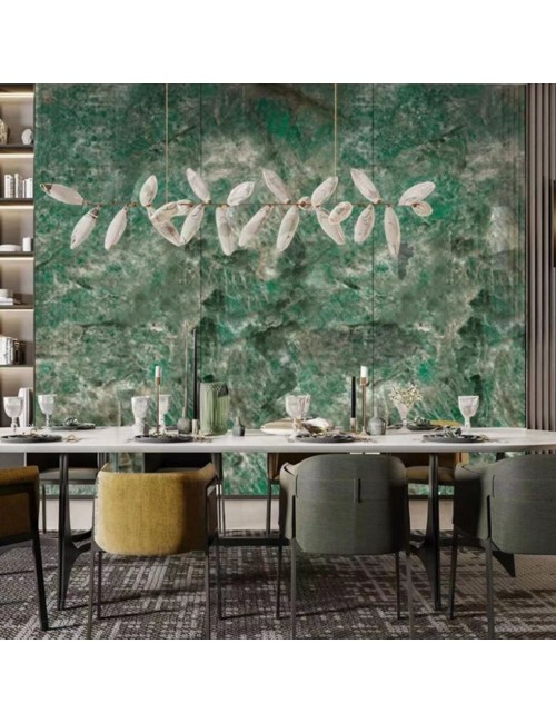 Pannello decorativo effetto marmo verde lucido 122x300 PANGH168 – Design per ogni spazio