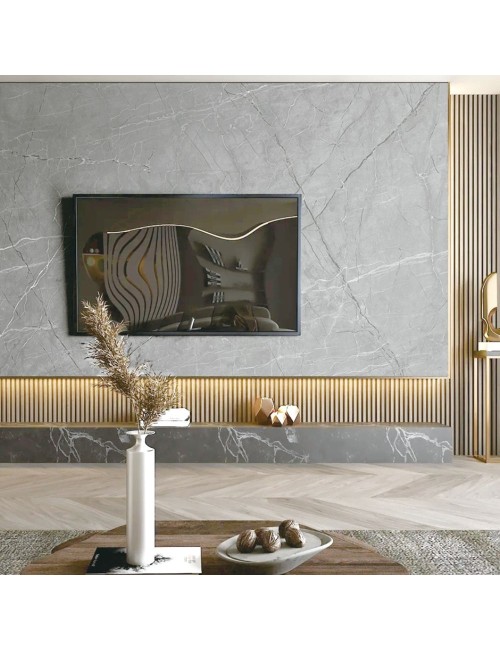 Pannello decorativo effetto marmo grigio opaco 122x300 PANGH30 – Design per ogni spazio