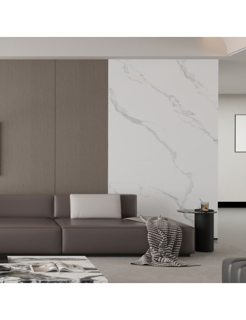 Pannello decorativo effetto marmo bianco lucido 122x300 PANGH31 – Design per ogni spazio