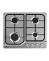Piano cottura 4 fuochi acciaio inox Master Kitchen MKHG 6401F E XS con griglie in ferro smaltate