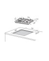 Piano cottura 4 fuochi acciaio inox Master Kitchen MKHG 6401F E XS con griglie in ferro smaltate
