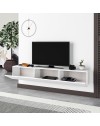 Mobile porta Tv sospeso 3 ante a ribalta Francy colore bianco 180x30x30H