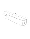 Mobile porta Tv sospeso 3 ante a ribalta Francy colore bianco 180x30x30H