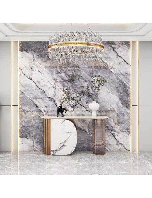 Pannello decorativo effetto marmo arabesque grigio lucido 122x300 PANGH171A – Design per ogni spazio