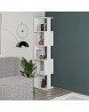 Libreria a cubo Piri bianca con 5 Ripiani 35x30x161H – Design geometrico e funzionalità