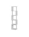 Libreria a cubo Piri bianca con 5 Ripiani 35x30x161H – Design geometrico e funzionalità