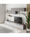 Parete attrezzata Kombat 260 colore bianco e light mocha