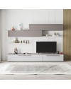 Parete attrezzata Kombat 260 colore bianco e light mocha