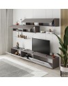 Parete attrezzata Kombat 260 colore bianco e light mocha