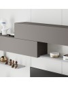 Parete attrezzata Kombat 260 colore bianco e light mocha