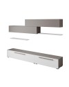Parete attrezzata Kombat 260 colore bianco e light mocha