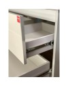 Mobile bagno sospeso Lario bianco lucido con lavabo e specchio 80x46x48H
