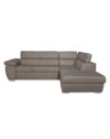 Divano angolare Fiona con penisola destra tessuto grigio elephant 260x200x76H