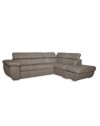 Divano angolare Fiona con penisola destra tessuto grigio elephant 260x200x76H