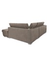 Divano angolare Fiona con penisola destra tessuto grigio elephant 260x200x76H