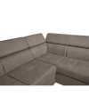 Divano angolare Fiona con penisola destra tessuto grigio elephant 260x200x76H