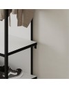 Mobile ingresso bianco Archy con appendiabiti e scarpiera 53x31.7x180H – Stile industriale e organizzazione