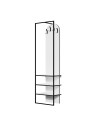Mobile ingresso bianco Archy con appendiabiti e scarpiera 53x31.7x180H – Stile industriale e organizzazione