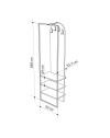 Mobile ingresso bianco Archy con appendiabiti e scarpiera 53x31.7x180H – Stile industriale e organizzazione
