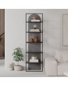 Libreria Archy 5 ripiani colore retro grey 53x31.7x180H – Eleganza industriale e spazio funzionale
