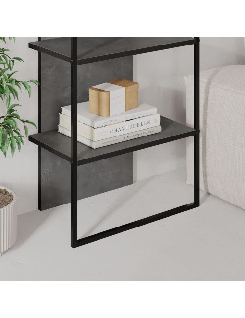 Libreria Archy 5 ripiani colore retro grey 53x31.7x180H – Eleganza industriale e spazio funzionale