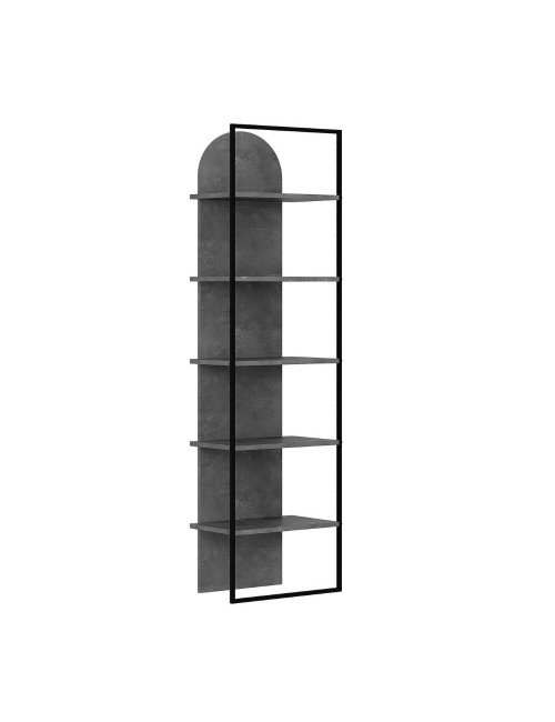 Libreria Archy 5 ripiani colore retro grey 53x31.7x180H – Eleganza industriale e spazio funzionale