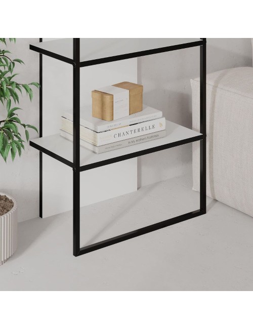 Libreria Archy 5 ripiani colore bianco 53x31.7x180H – Eleganza industriale e spazio funzionale